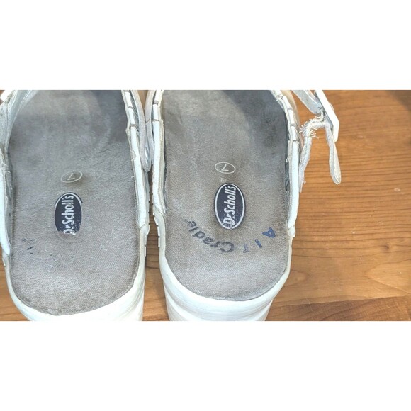 Dr Scholls AIR cradle White clogs Sz 7 Slip On Strap Gel Insoles Like Crocs shoe - Picture 10 of 11